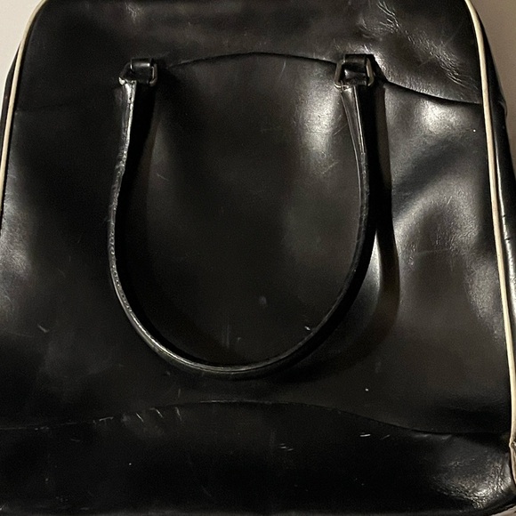 Prada Black Tote Bag with white trim - Picture 3 of 5